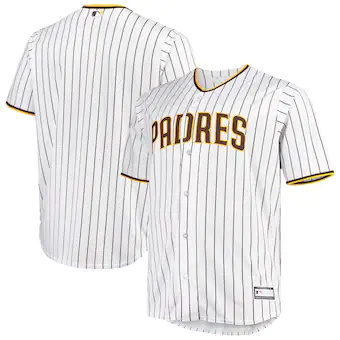 brown san diego padres big and tall home replica team jerse
